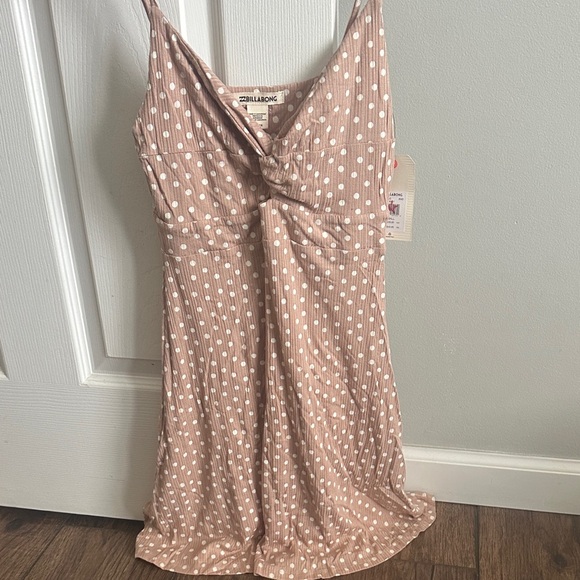 Billabong Brown Polka Dot Mini Dress - Picture 2 of 5